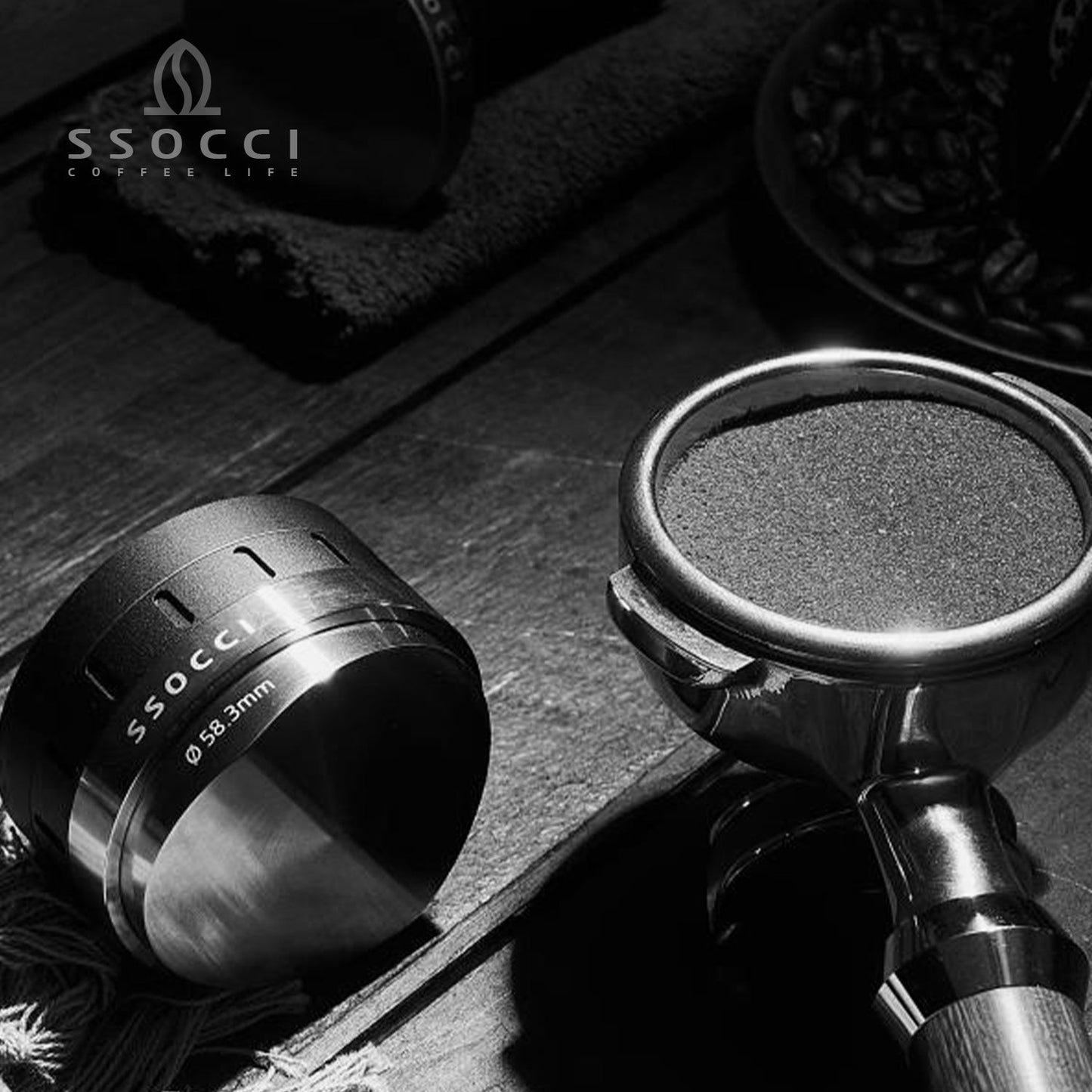 Distribuidor de Café Premium SSOCCI de 58.3mm (Negro)