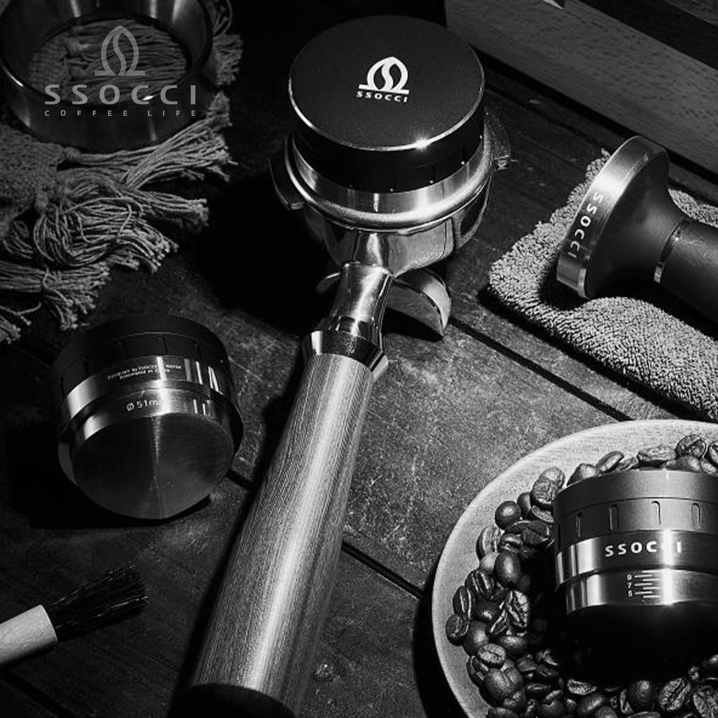 SSOCCI 프리미엄 커피 디스트리뷰터 58.3mm (블랙)